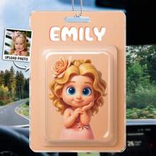 Pachet de figurine de acțiune 2D personalizat, ambalaj, stil cutie de jucării, cadou artistic, ornament auto personalizat, cadou pentru fiica ei