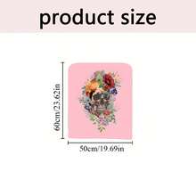1 pieza/4 piezas/6 piezas/10 piezas Funda de silla de felpa corta con estampado de calavera y flores, funda de silla desmontable de tela de felpa corta, protector de respaldo de silla, cubierta decorativa para silla de comedor, apta para todas las estaciones, funda de silla decorativa para días festivos, para comedor, sala de estar, protección de silla para el hogar, con protección de respaldo, apta para restaurante, oficina, sala de estar, hotel y decoración del hogar