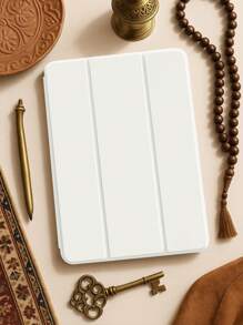 白色涂漆亚克力透明后盖，防震，适用于 iPad 第 7 代、第 8 代（10.2 英寸）、第 10 代保护壳，内置笔槽，支持睡眠和唤醒功能，节日礼物，新年礼物。