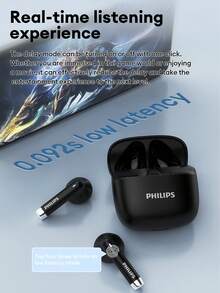 PHILIPS TAT1020 Sports & Business High-End Bluetooth Earphones, Semi-In-Ear, Bluetooth 6.0, Long Battery Life, High-Quality Audio, Low Latency, Gaming, Music, AI Voice Call, Noise Cancellation, Wireless Earbuds For Smartphones & Computers - Nhiều màu - Xem 9