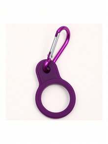 1 pieza Gancho y bucle de aluminio resistente con hebilla de goma, utilizado para asegurar botellas de agua - Perfecto para acampar y hacer senderismo, con 11 colores para elegir, el mejor regalo para entusiastas de los viajes, equipo de montañismo para colgar botellas de agua, hebilla de silicona para botellas de agua mineral, hebilla de silicona para botellas de agua de escalada (se enviarán aleatoriamente los colores de los ganchos)