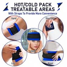 Gel Ice Cold Pack, Soft Reusable Cold/Hot Compression, Joint And Muscle Relaxation, Flexible Injury Relief - Shoulder, Back, Knee, Neck, Ankle - Multicolor - View 4