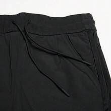 Adidas 女士时尚百搭舒适跑步裤，抽绳慢跑裤 HM7074 - 黑色 - 查看 2