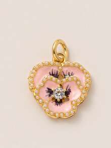 1PC Fashionable DIY Fruit Plant Jade Necklace Pendant, Simple Daily Gold-Plated Color Retention 18K Pendant