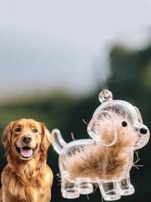Chaveiro Porta-Cabelo de Cachorro Transparente e Fofo em Formato de Cachorro: Acessórios para Cachorro, Armazenamento de Pelos de Cachorro, Um Acessório Essencial para Amantes de Cachorros!
