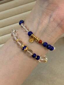 Transparent Glass Round Beads, Icy Clear Glass Beads For DIY Jewelry, Bracelets, Necklaces, Garment Weaving-25pcs