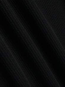 Plus Size Women's Drawstring Pockets Sports Leggings, Suitable For Fitness, Jogging, Outdoor Leisure, All Season - Black - View 9