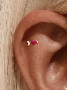 1Pc Tiny 925 Sterling Silver Cartilage Helix Piercing Stud For Women Minimalist Stud Earring Perfect For Daily Wear Bridal Jewelry Fine Jewelry