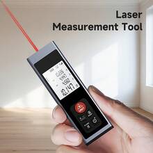 NOHAWK 40M/60M Mini Digital Gauge, M/Inch/Foot Unit Switching, TYPE-C Rechargeable, 28 Units Data Storage, Single, Continuous Measurements, Area, Volume, Pythagorean Measurements - Black - View 2