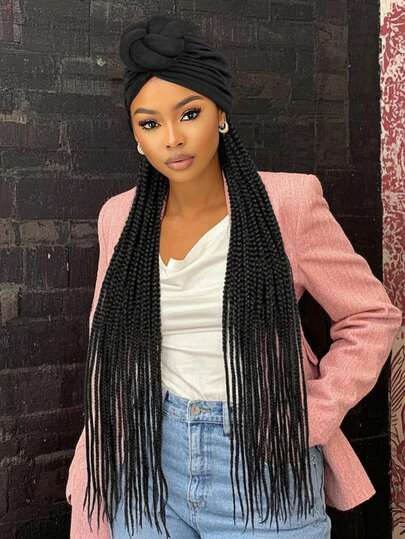 30-Inch Braided Wig With Headband, Fashionable Braided Wig Headband Style Wig, Easy To Manage Women Wig Headband