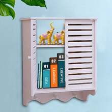 Armadio da parete per bagno bianco a 2 ripiani, per riporre cosmetici sotto la doccia, decorazione per il bagno, organizer per trucchi estivi per doccia, WC o ristrutturazione.