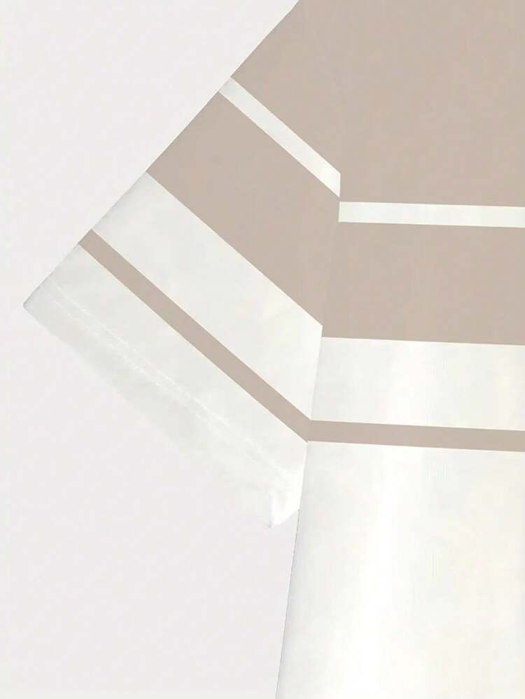 Men's Breathable Casual Short Sleeved T-Shirt - Summer Lightweight Elastic Polyester Blend, Round Neck Design, Machine Washable, Two Tone Splicing Logo Details, Lightweight And Breathable - Multicolor - View 4