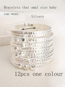 12pcs Girls & Teens Jingle Bell Bracelets, Suitable For Daily Wear - one-size - View 21