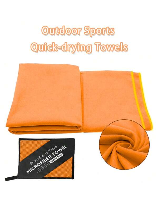 1 stuk grote, eenkleurige, snel drogende handdoeken, zachte strandlakens, kunnen worden gebruikt als yogamatten of dekens, handig voor opslag, absorberen water en zweet, geschikt voor fitness, stranden, kamperen, sport, enz.