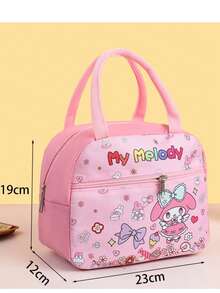 Sanrio Kuromi Student Insulated Lunch Bag, Thick Aluminum Layer, Cute Cartoon Insulated Food Bag, Large Capacity Waterproof Bento Box, Cute Gift Set, Suitable For Students