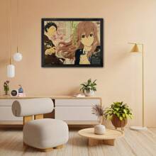 动漫装饰艺术海报 - 《声之形》风格墙壁艺术印刷品，无框复古卡通海报，现代漫画牛皮纸挂饰，适用于卧室、客厅、家庭办公室 - 复古风格日本动画艺术品，适合室内展示