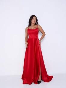 Long Party Dress - Đỏ - Xem 1
