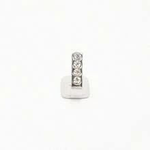 1 st. bar och 4 strass-grillar med en tand, personlig hiphop-stil, lämplig för män och kvinnor, vardagsbruk