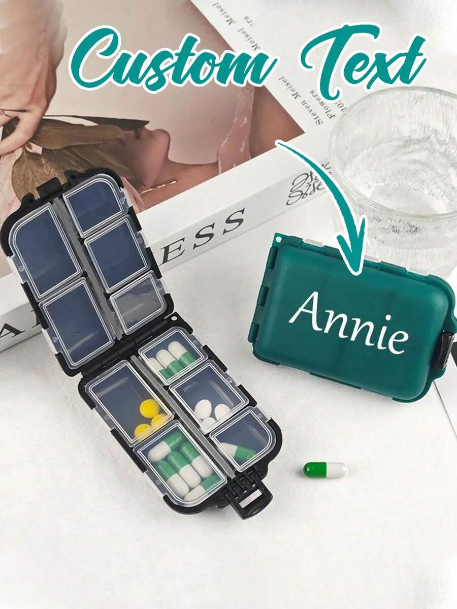 Custom Pill Case,Pill Box Organizer,Medicine Box,Small Daily Pill Container,Weekly Pill Box,Travel Pill Case,Compact And Portable Pill Box - Multicolor - View 1