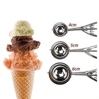1 Durable Spherical Food Scoop, Suitable For Fruit Scoop Food Safety, Ice Cream And Fruit Spoon,Heavy Duty Medium Ice Cream/Cookie Dough Scoop