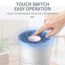 Bedroom Air Purifier, HEPA Outer Filter, Small Home Air Cleaner, Desktop Mini Air Purifier, UV Ultraviolet, Suitable For Living Room, Sleep, Smoke, Allergy, Pet Dander, Odor, Dust, Office, Desktop, Portable, White