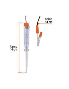 TRUPER DC Circuit Tester 14 Cm With Alligator Clip - Orange - View 3