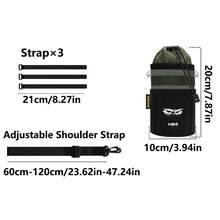 1Set ENLEE Bolsa para Botella de Agua de Bicicleta 2 en 1 Bolsa de Almacenamiento Duradera Bolsa de Hombro Mini con Correas Ajustables Bolsillos con Cordón Diseño para Bicicletas de Carretera Montaña Plegables y Vehículos Equilibrados, Accesorios de Ciclismo al Aire Libre - Multicolor - Ver 3