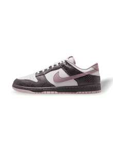 Nike Dunk Low 特别版女款运动鞋，蛇纹压花皮革，缓震舒适，中灰 HV6932-299 - 廣闊灰色 - 查看 1
