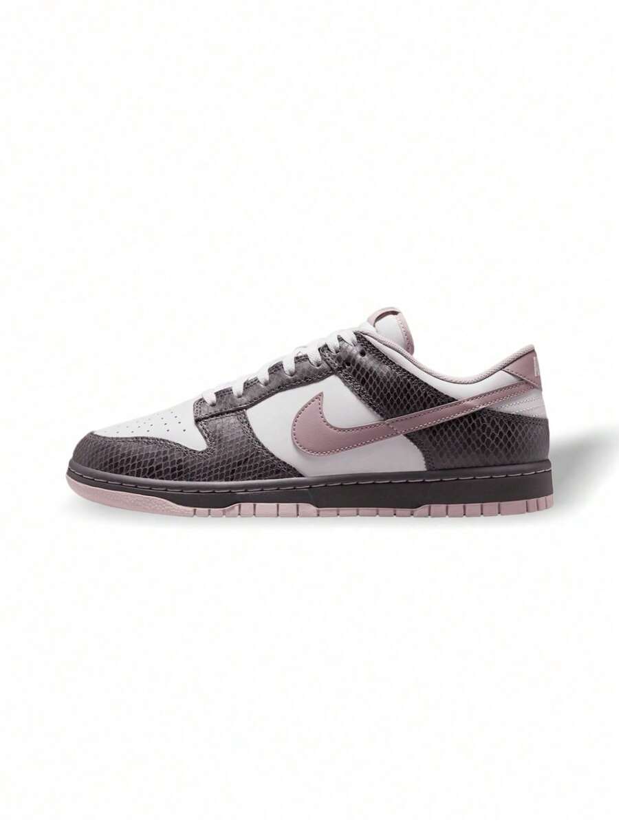 Nike Dunk Low 特别版女款运动鞋，蛇纹压花皮革，缓震舒适，中灰 HV6932-299 - 廣闊灰色 - 查看 1