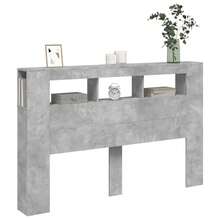vidaXL Testiera  Grigio Cemento 160x18,5x103,5 cm Legno Multistrato