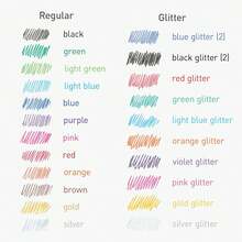 Pentonic Gel Pens, 24 Count, Mixed Pack (12 Assorted Color Pens, 12 Glitter Pens), Medium & Fine Point, Smooth Writing Journaling (1002355)