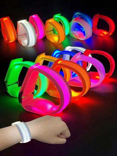 10/1pc LED Light Up Bracelets, Glow Stick Bracelets, 6 Colors Flashing Party Favors For Halloween, Birthday, Festival, Concert, Club Decoration,Christmas10/20pcs LED Light Up Bracelets, Glow Stick Bracelets, 6 Colors Flashing Party Favors For Halloween, Birthday, Festival, Concert, Club Decoration,Christmas