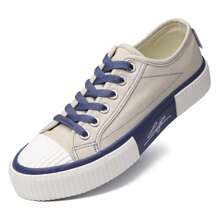 Women Shoes Year Round Comfort Contrast Hue Lace Up - 米色 - 查看 4