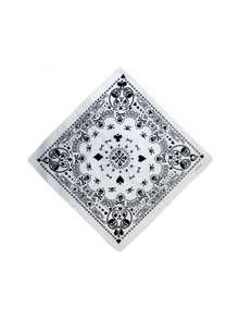 1pc Headscarf/Bandana, Hip Hop Style Flaming Skull Pattern, Unisex For Outdoor Sports, Motorcycle Face Mask - Multicolor - View 6