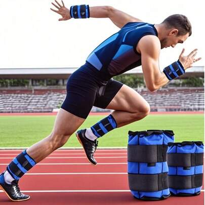 2 件脚踝/腕部负重器，健身沙袋，跑步和舞蹈训练，隐形腿部负重器，男女通用脚踝负重器