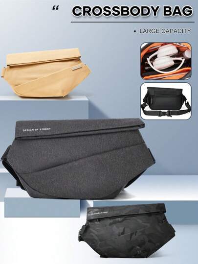 Men's Crossbody Bag, Single-Shoulder Bag, Backpack, Portable For Going Out, Commuting Bag, Chest Bag, Fashionable Crossbody Bag For Women, 2025 New Casual Commuting Waist Bag, Men's Single-Shoulder Bag, Multi-Layer Pocket, Small Crossbody Bag
