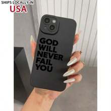 Slogan Pattern Liquid Silicone Mobile Phone Case Full-Body Protection Shockproof Anti-Fall TPU Soft Rubber Case Compatible With IPhone 11/12/13/14/15/15pro/15 Plus/15 Promax/X/Xs Max/11pro/12pro/13pro/14pro/11promax