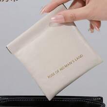 Portable Snap Closure Storage Pouch – Travel Organizer Bag For Cables, Earphones, Charger & Cosmetics For Summer Holiday Travel, Outdoor Activities Cable Organizer Travel Essentials - White Large Size*1 - View 6