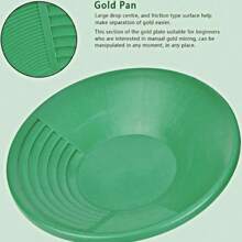 Lightweight Plastic Gold Mining Pan - Rust-Resistant Outdoor River Exploration And Gold Washing Tool, With Friction Surface, Easy To Separate, Suitable For Creeks, Rivers And Mountains, Gold Panning Equipment | Ribbed Surface Pan | Portable Mining Tool - Multicolor - View 8