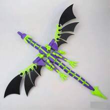 1 件 23.5 厘米 [T13 假人 3D 打印可动龙玩具] 铰接龙模型，高铰接龙玩具 - 青少年和成人的减压玩具，适合万圣节和圣诞节，DIY 组装玩具，易于组装，防破损，附带组装说明，43 个可移动关节，组装模型，优质 PLA 材料，批量出售，减压玩具 - 彩色 - 查看 21