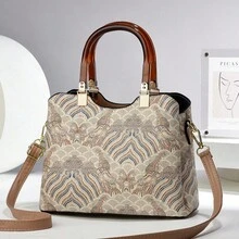 Women Top Handle Bags - 卡其色 - 查看 4