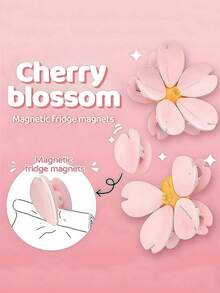 5个樱花图案封口夹，食品袋夹，冰箱磁贴，适用于各种塑料袋和零食袋，可用于卧室、旅行、办公室、学校、零食、面包、食品包装，实现密封 - 彩色 - 查看 4