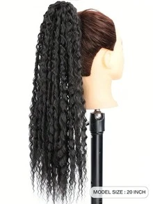 Elegant Curly Synthetic Ponytail, Wrap Around Ponytail Extensions, Deep Curly Rope Hair Accessory, 20 Inch Long Afro Ponytail, 1 Bunch Ladies Coiffure Ponytail