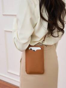 MIYIN 简约纯色小号 PU 单肩包、斜挎包手机钱包钱包轻便斜挎包女士拉链手机包拉链设计手机钱包斜挎包拉链斜挎包