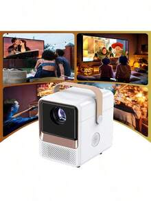 LIPETY Smart-Projektor 4K Android-System, Mini-Projektor mit WLAN und Bluetooth, 4K-Außenprojektor, max. 300 Zoll, digitaler ±45°-4D-Keystone-Zoom, kompatibel mit Telefon, TV-Stick, Spiel, USB - Weiss - Übersicht 11