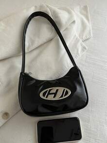 2025新款法式腋下女包，小众设计单肩时尚百搭链条包 - 黑色 - 查看 5