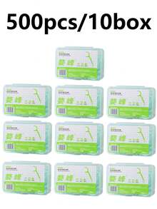 500-50 piezas Hilo dental, Hilo fino, Palillos de dientes, Caja de hilo dental, Palillo de hilo dental portátil, Hilo fino, Caja de hilo dental, Palillo de hilo dental portátil, Conveniente, Limpieza oral diaria fácil, Limpieza profunda, Esencial para la vida diaria, Decoración del hogar para la sala de estar, dormitorio, baño, suministros de viaje, boda, fiesta, cumpleaños, regalo para hombres, mamá, papá, amigos, Año Nuevo, accesorios, regalo divertido