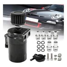 Oil Catch Can Kit With O-Rings Aluminum Oil Catch Can For Most Cars - Black - View 6