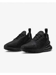 Nike Air Max 270 时尚简约纯色系带透气运动鞋 - 黑色 - 查看 1