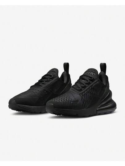 Nike Air Max 270 时尚简约纯色系带透气运动鞋 - 黑色 - 查看 1